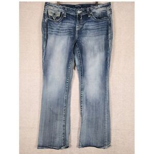 Vigoss Dallas Slim Boot Heritage Fit Jeans Womens Size 18 Blue Medium Wash